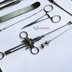 Angled Blue Adson Bayonet Forceps for Electro Surgery